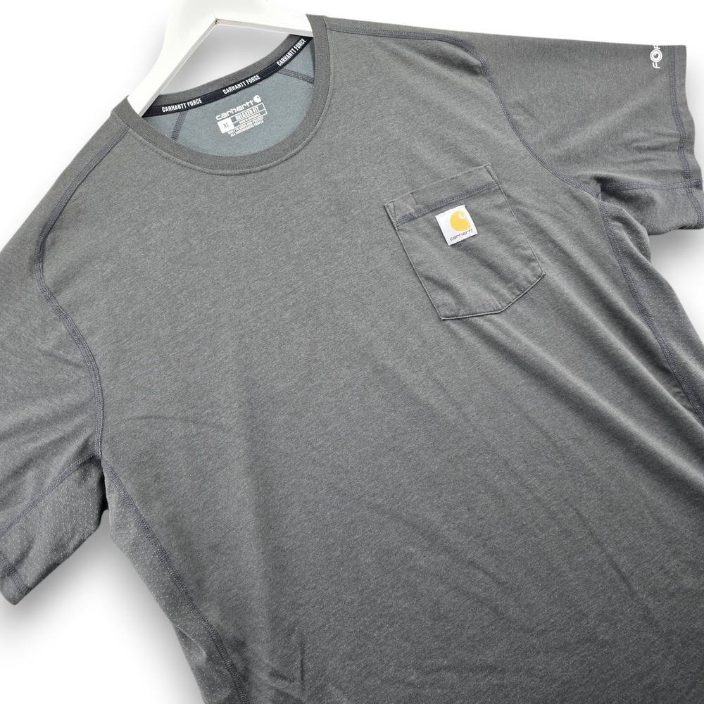 Carhartt Force Pocket T-Shirt Mens XL Grey Relaxed Fit TK6652-M Short Sleeve